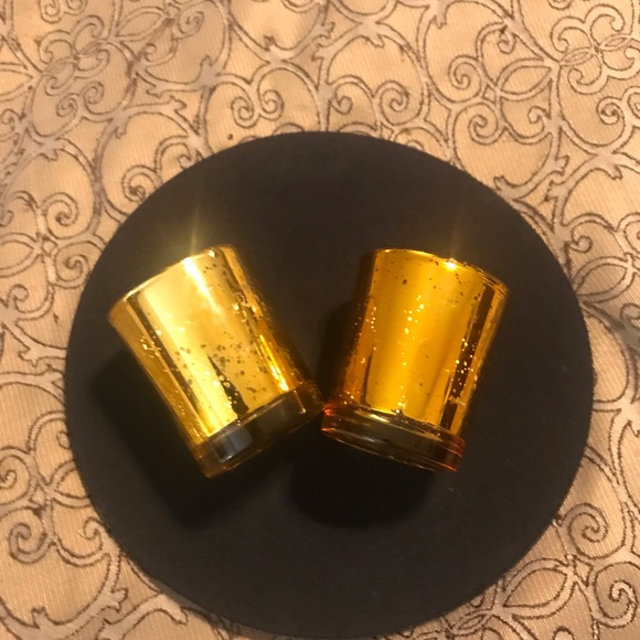 Gold Votive Candle Holders (2) - Picture 2 of 3